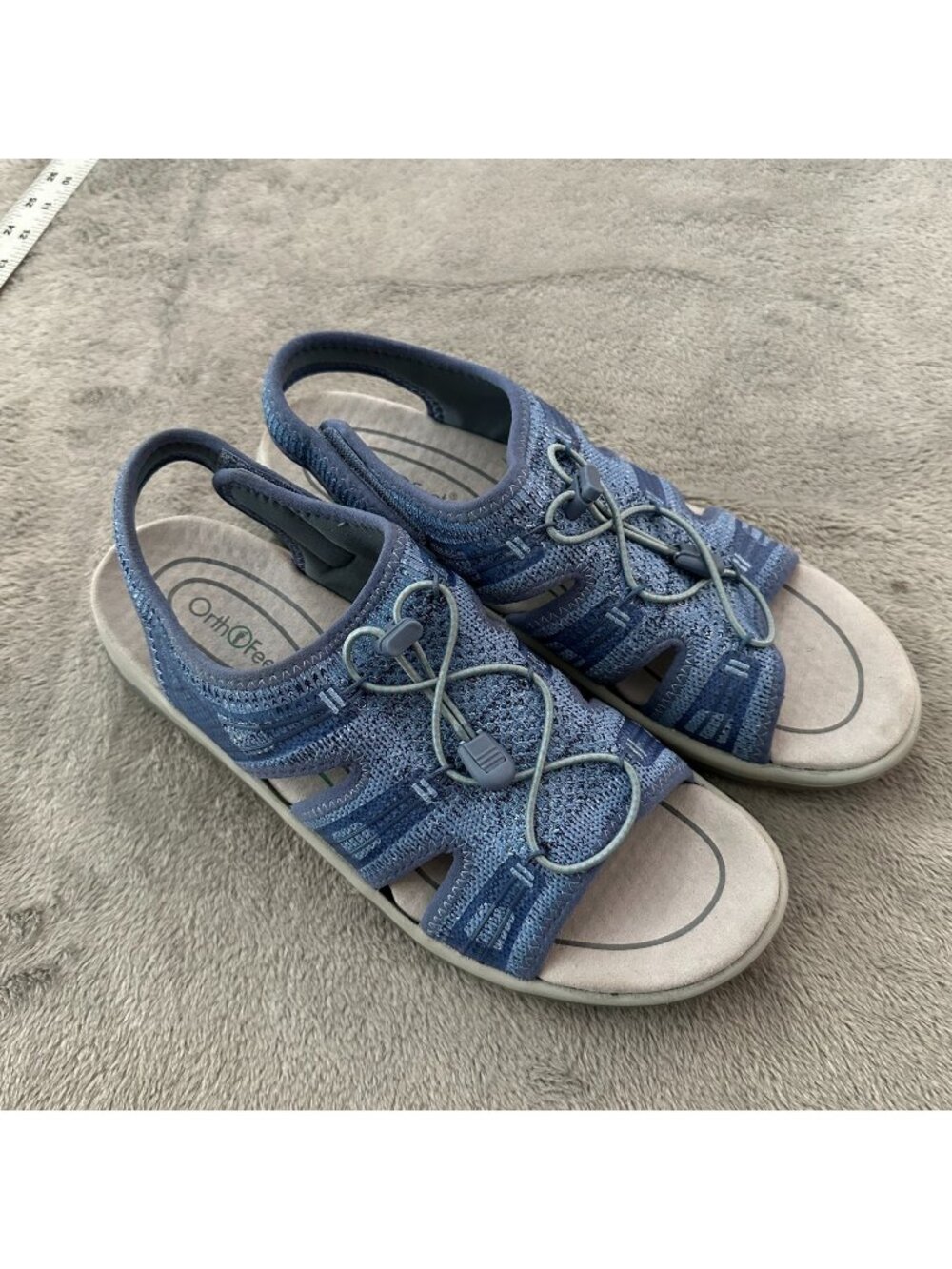 Orthofeet Maui Fisherman Sandals Blue Womens size 11 B Comfort Shoes